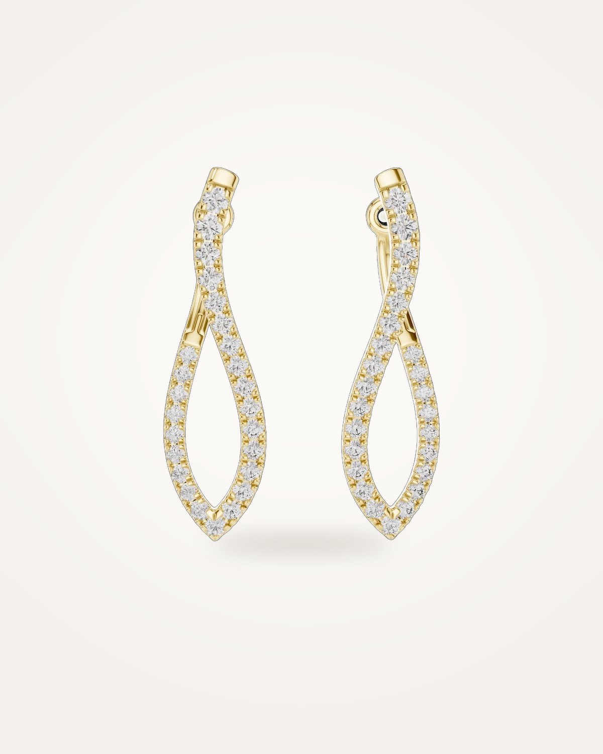 Twisted dangle hoop earrings