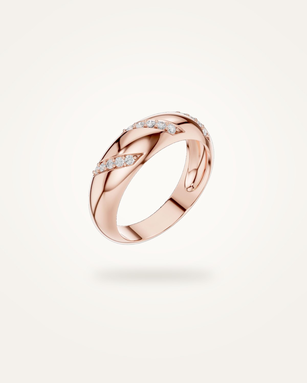 Men's triple diagonal pavé band