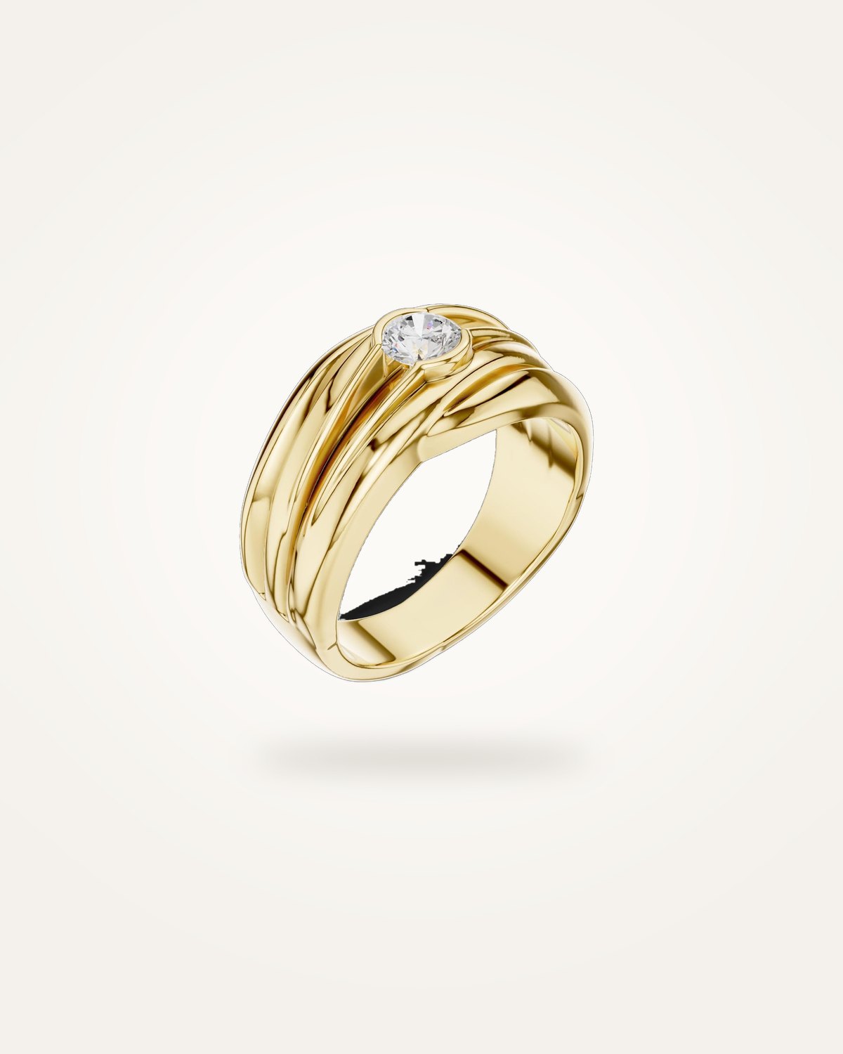 Men's bezel diamond ring